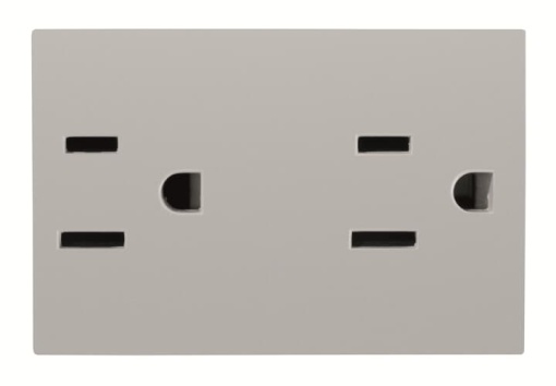 Socket outlet NEMA 5-15R NEMA Without imprint Silver - Zenit