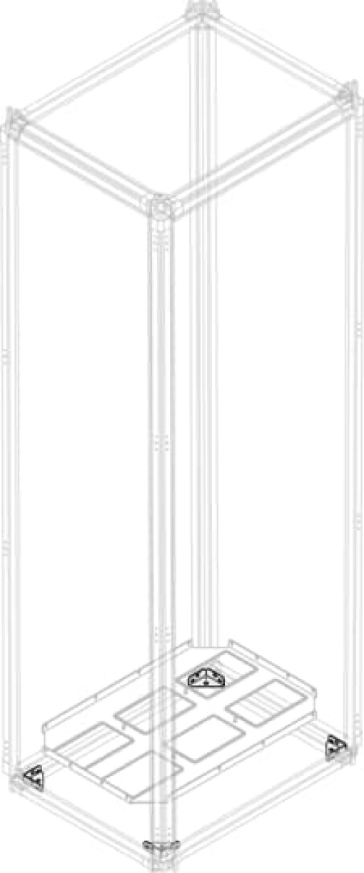 N.4 BRACKETS FOR BASE WITHOUT PLINTH