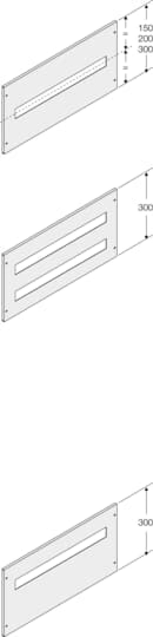 24 DIN MOD.PANEL H200MM W600MM