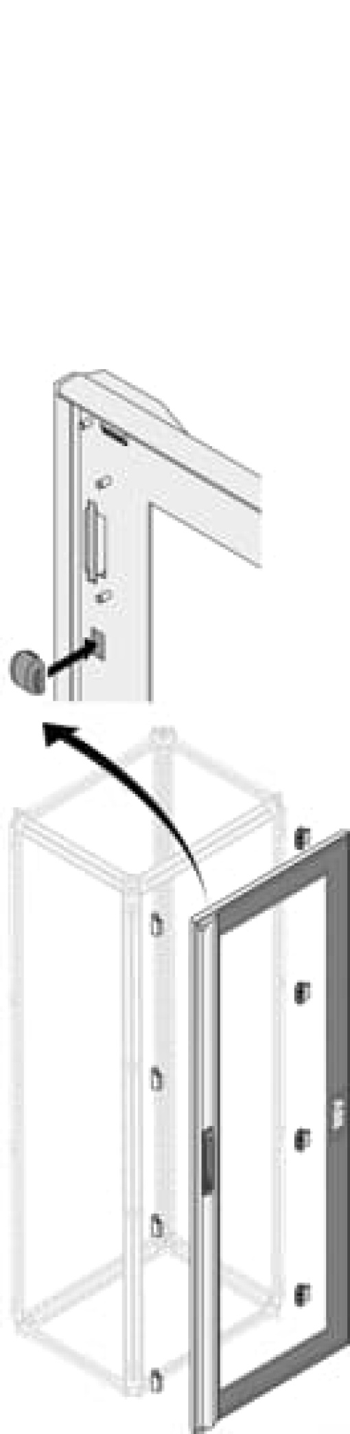 GLASS DOOR IP40 H1800MM W500MM