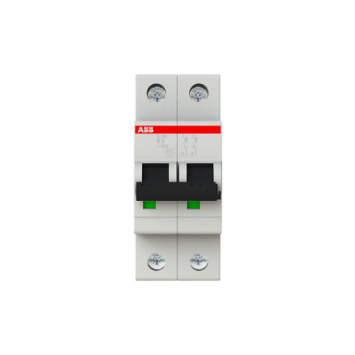Miniature Circuit Breaker - S200 - 2P - 6 A - B - AC 6 kA