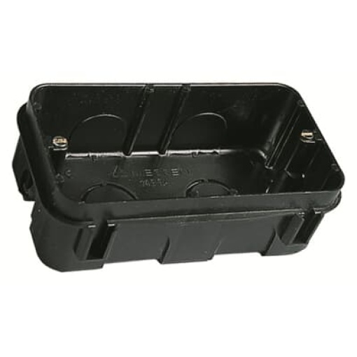 Device Connection Box Round  Square Flush mounting box 4-gang Black - Zenit