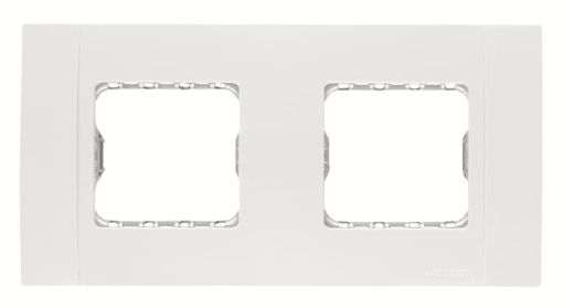 Frame 2G 2M 4-gang White - Stylo