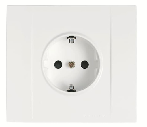 Socket Schuko monoblock Without imprint White - Stylo