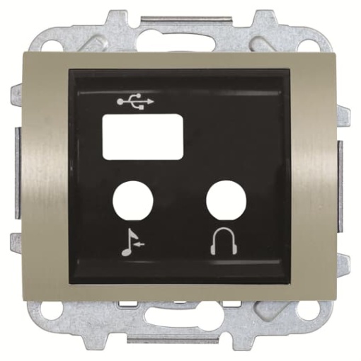 Cover IOUSBBT module 2M USB Central cover plate Aluminium - Olas