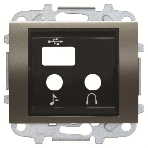 Cover IOUSBBT module 2M USB Central cover plate Aluminium - Olas