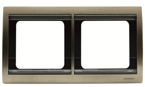 Frame horizontal 2-gang Aluminium - Olas