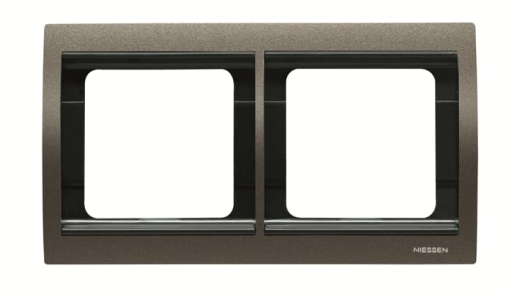 Frame horizontal 2-gang Aluminium - Olas