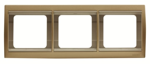 Frame horizontal 3-gang Beige - Olas