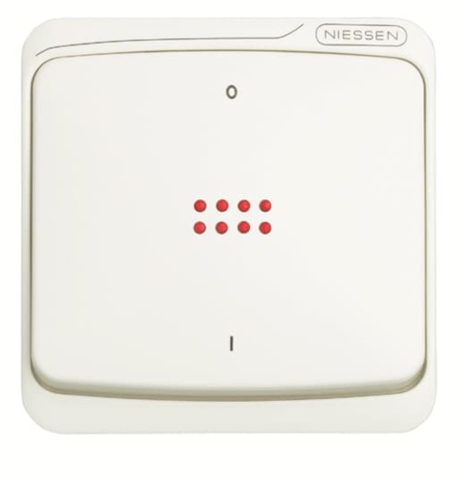 Rocker Characters 0 and 1 for Switchpush button, Single rocker Alpine white - Arco