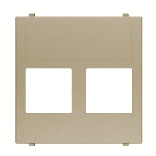 Cover plate Data connection 2 gang Champagne - Zenit