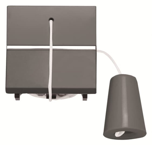 Insertcover Push button, Cord switch Off switch 1-pole Anthracite - Zenit