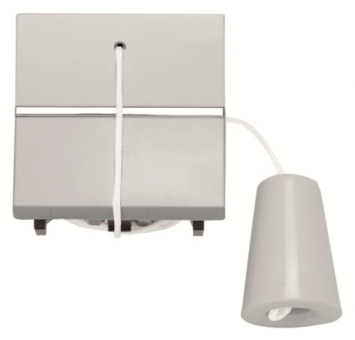 Insertcover Push button, Cord switch Off switch 1-pole Silver - Zenit