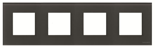 Frame 3 modules 1gang Champagne Glass - Zenit