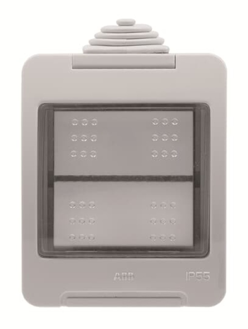 Insertcover Without imprint Push button, Single push button 1P 1NO 0NC 1CO Grey - Zenit