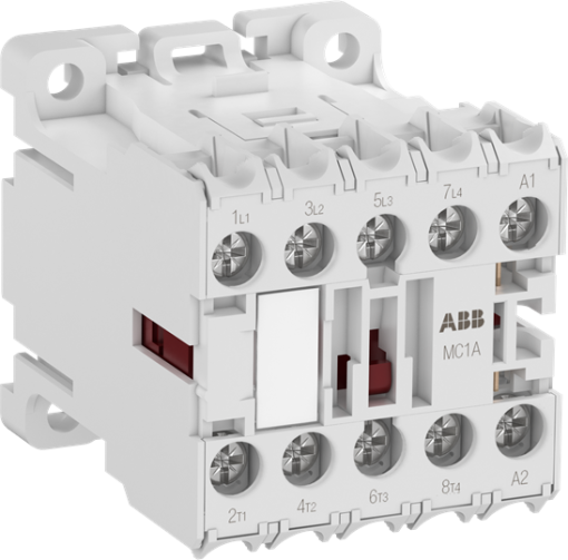 MC1AB00AR1 Mini Contactor 24 V AC - 2 NO - 2 NC - Ring-Tongue Terminals