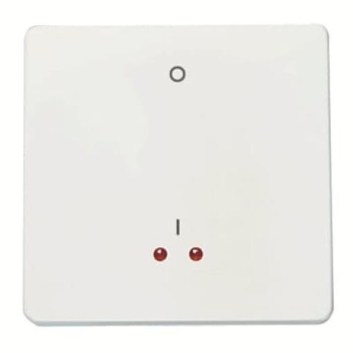 Switch 1-way Rockerbutton Off switch 1-pole with Glow lamp Alpin White - Stylo