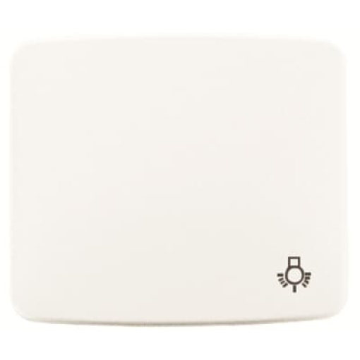 Cover plate Symbol "light" for Switchpush button, Single rocker Alpine white - Arco