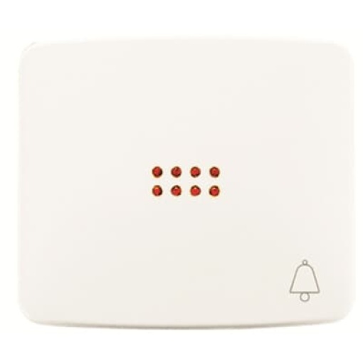 Cover plate Symbol "bell" for Switchpush button, Single rocker Alpine white - Arco