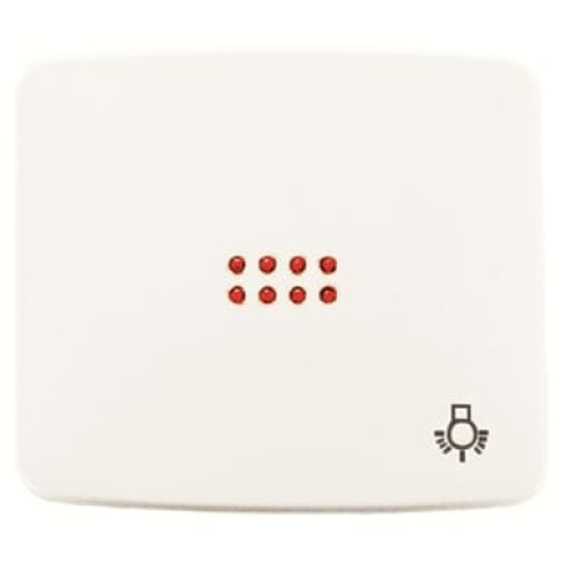 Cover plate Symbol "light" for Switchpush button, Single rocker Alpine white - Arco