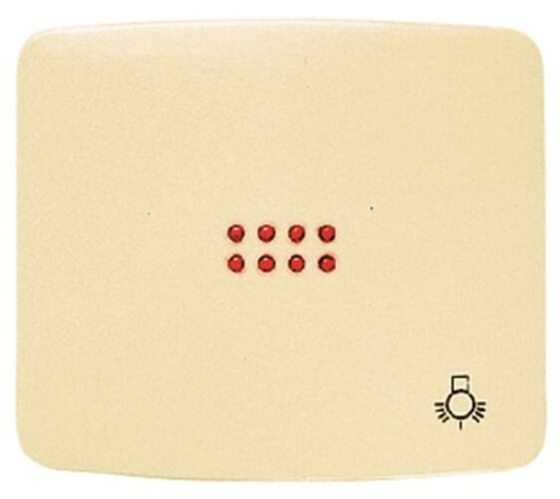 Rockr push button Symbol "light" for Switchpush button, Single rocker Ivory - Arco