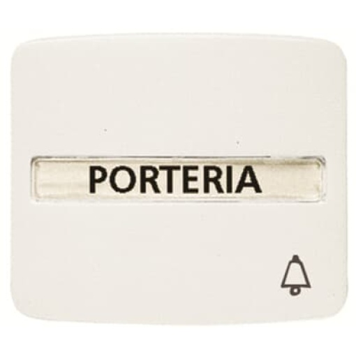 Cover plate Symbol "bell" for Switchpush button, Single rocker Alpine white - Arco