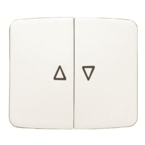 Cover plate Symbol "arrows" for Venetian blind, Two-part rocker Alpine white - Arco
