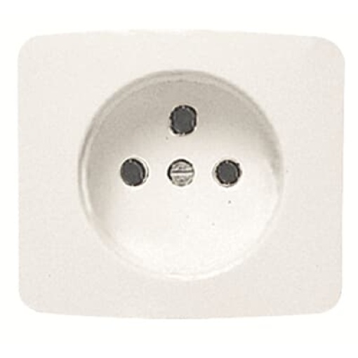Cover socket outlet Central cover plate for Socket outlet Without imprint Alpine white - Arco