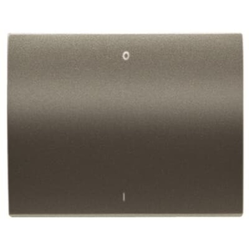 Cover switch 0I Characters 0 and 1 for Switchpush button, Single rocker Aluminium - Olas