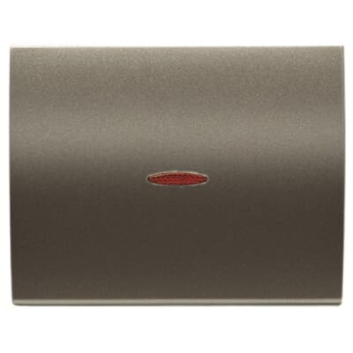 Cover switch windicator Without imprint for Switchpush button, Single rocker Aluminium - Olas