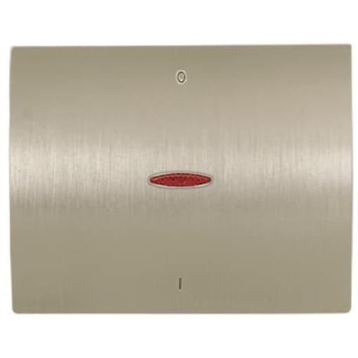 Cover switch 0I windicator Characters 0 and 1 for Switchpush button, Single rocker Aluminium - Olas