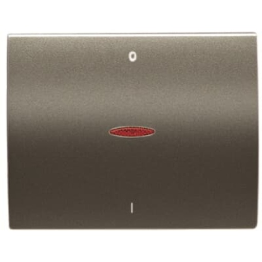 Cover switch 0I windicator Characters 0 and 1 for Switchpush button, Single rocker Aluminium - Olas