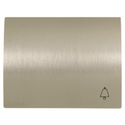 Cover push button wbell symbol Symbol "bell" for Switchpush button, Single rocker Aluminium - Olas
