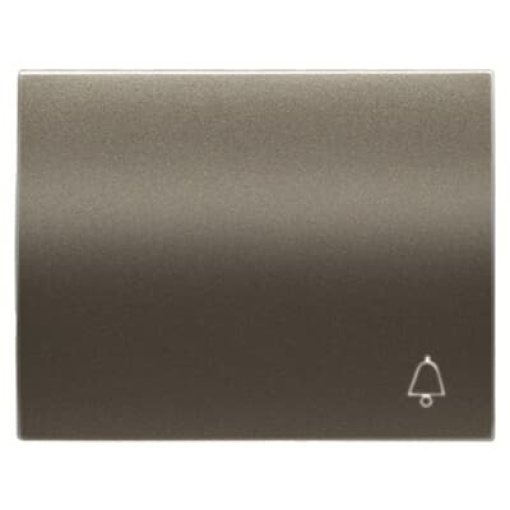 Cover push button wbell symbol Symbol "bell" for Switchpush button, Single rocker Aluminium - Olas