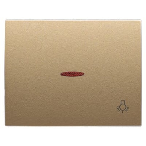 Cover push button wlight sym & indic. Symbol "light" for Switchpush button, Single rocker Beige - Olas