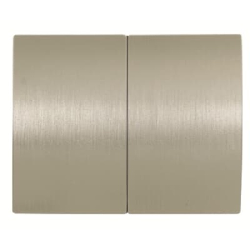 Cover double switchpush Without imprint for Switchpush button, Two-part rocker Aluminium - Olas