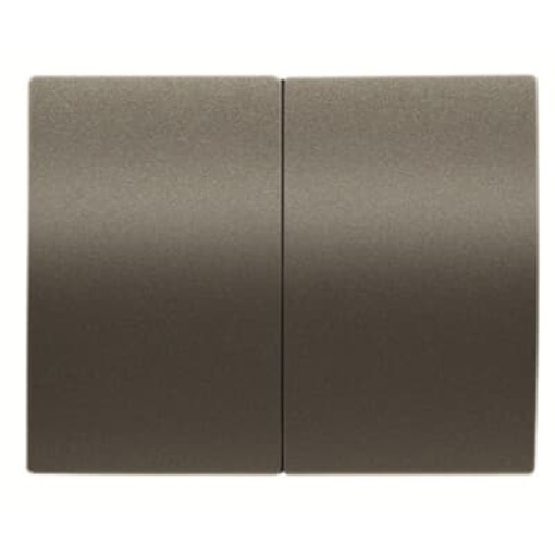 Cover double switchpush Without imprint for Switchpush button, Two-part rocker Aluminium - Olas