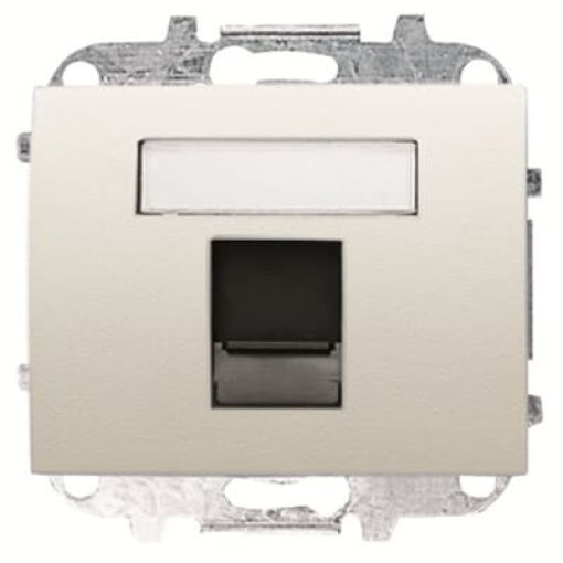 Cover plate Data connection 1 gang Cream white - Olas