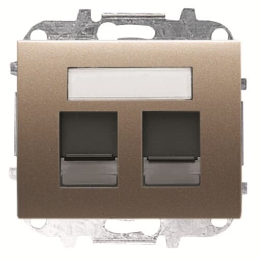 Cover data Data connection 2 gang Brass - Olas