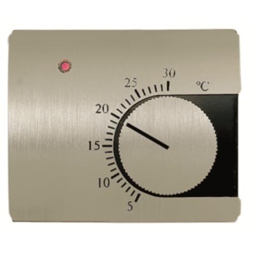 Cover thermostat for Thermostat Turn button Aluminium - Olas