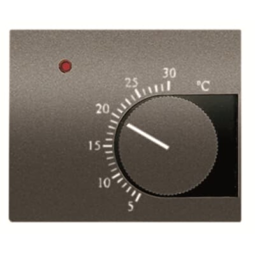 Cover thermostat for Thermostat Turn button Aluminium - Olas