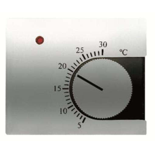 Cover plate Various symbols for Thermostat Turn button Titanium - Olas