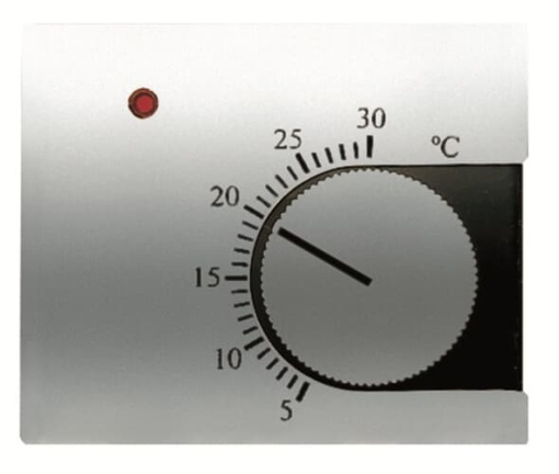 Cover plate Various symbols for Thermostat Turn button Titanium - Olas