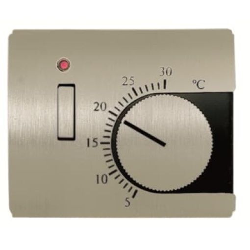 Cover thermostat wswitch for Thermostat Turn button Aluminium - Olas