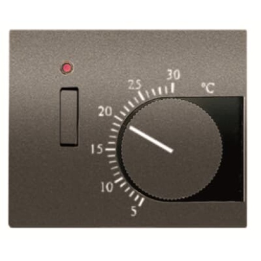 Cover thermostat wswitch for Thermostat Turn button Aluminium - Olas