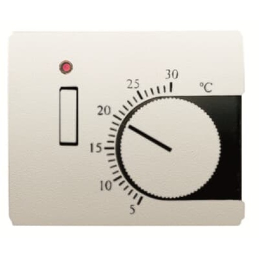 Cover plate Various symbols for Thermostat Turn button Cream white - Olas