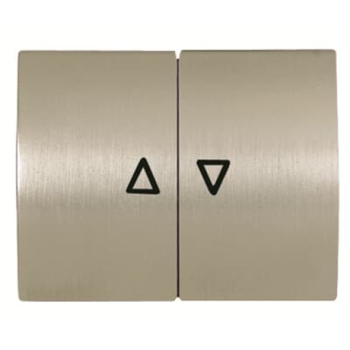 Cover blind control Symbol "arrows" for Venetian blind, Two-part rocker Aluminium - Olas
