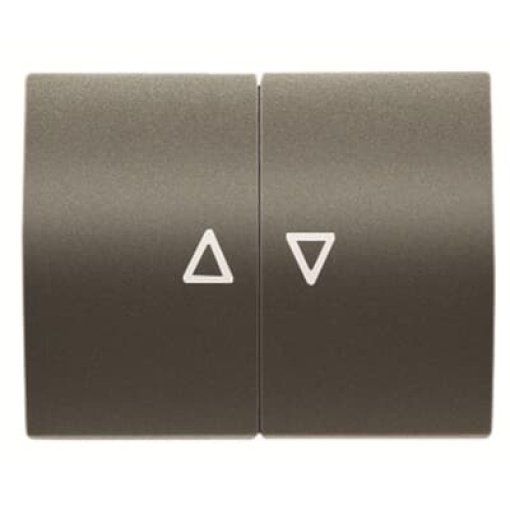 Cover blind control Symbol "arrows" for Venetian blind, Two-part rocker Aluminium - Olas