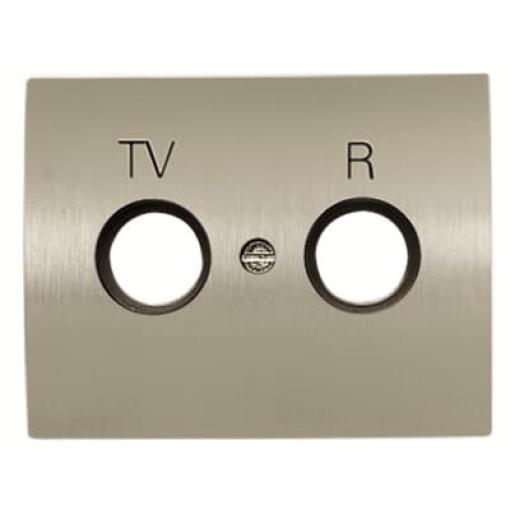 Cover TV-R SAT 1 gang Aluminium - Olas