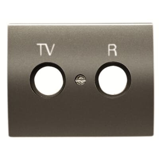 Cover TV-R SAT 1 gang Aluminium - Olas